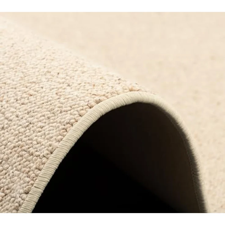 Snapstyle Berber Teppich Natur, Beige, aus feinster Schurwolle, rechteckig 160x200 cm, schadstoffgeprüft, für Fußbodenheizung geeignet – Bild 3