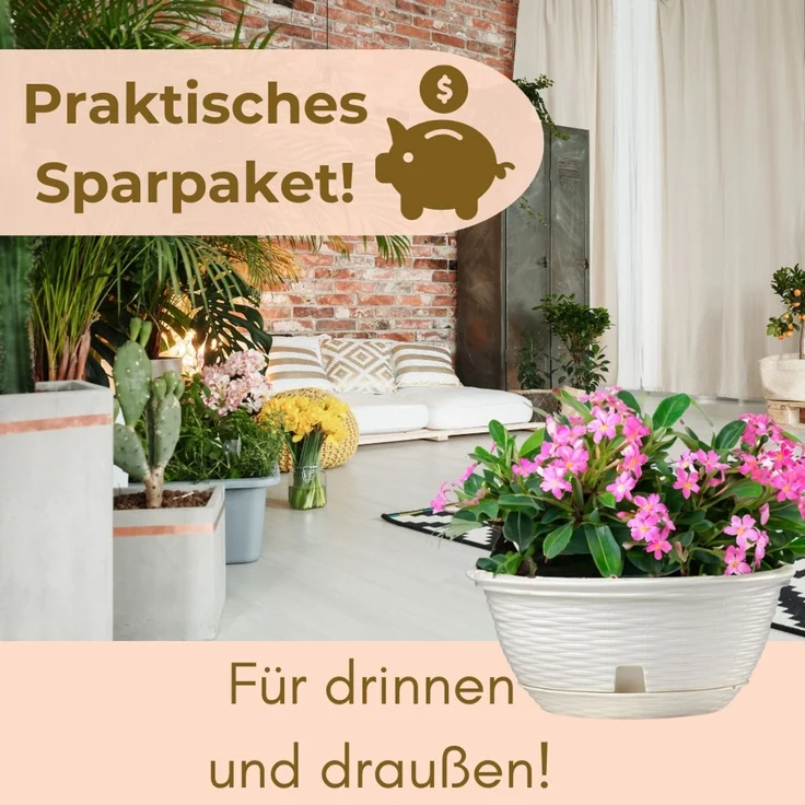 GarPet Blumenampel 2x Blumenampel Blumentopf hängend Hängeampel inkl. Kette Wandhalterung – Bild 6