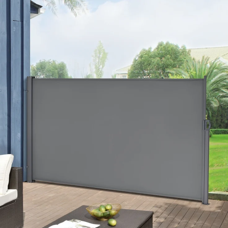 Seitenmarkise Mulhacén 160x300 cm Mittelgrau pro. tec – Bild 1