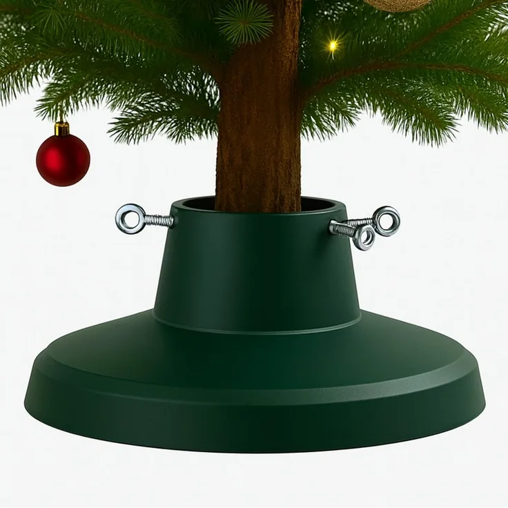 Koopman Christbaumständer Weihnachtsbaumständer Baumständer Tannenbaumständer Ø38,5cm (1-tlg), Schraubgewinde, für Ø bis 15,5cm, Kunststoff / Metall, Wassertank