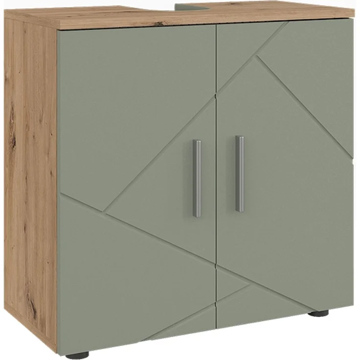 Waschbeckenunterschrank Irma Salbeigrün 60 x 59 cm Vicco – Bild 1