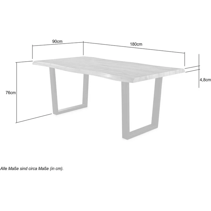Esstisch Melanie / Margot, Holzfarben, 180 x 76 x 90 cm – Bild 3