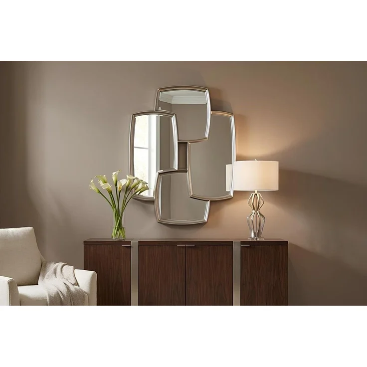 riess-ambiente Wandspiegel QUADRA 90cm silber – vier Spiegelflächen, variabel, Statement Piece (Einzelartikel, 1-St), Spiegel mit Mehrfachoptik – ideal für Flur, Wohn- oder Schlafzimmer – Bild 5
