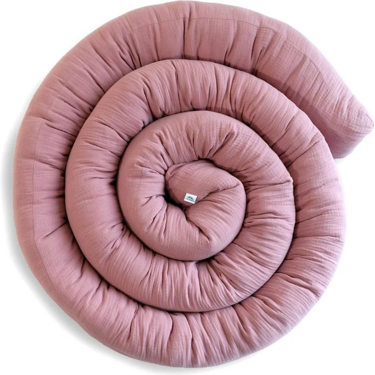 lilimaus Nestchenschlange Bettschlange Babybett aus Musselin Baumwolle - 12 Farben, (1-tlg), Bettschlange Babybett aus Musselin Baumwolle, kuschelig – Bild 1