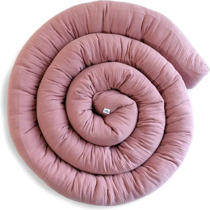 lilimaus Nestchenschlange Bettschlange Babybett aus Musselin Baumwolle - 12 Farben, (1-tlg), Bettschlange Babybett aus Musselin Baumwolle, kuschelig