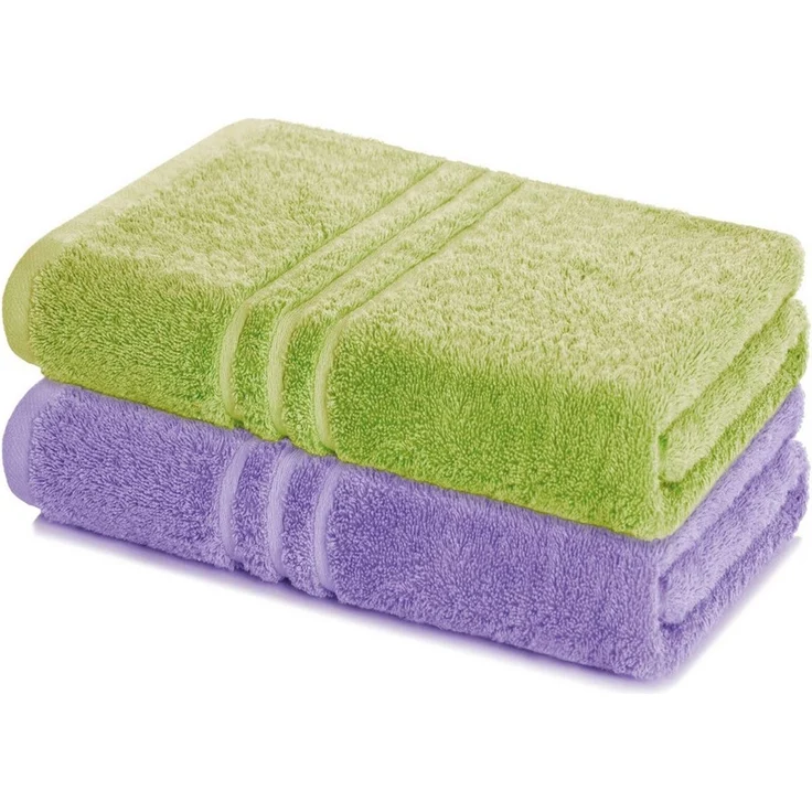 Lavea Badetuch Elena 2er Set Badetücher 100x150 cm, Duschtuch, 500 g/m² Frottier, weich & saugstark, pflegeleicht – Bild 1