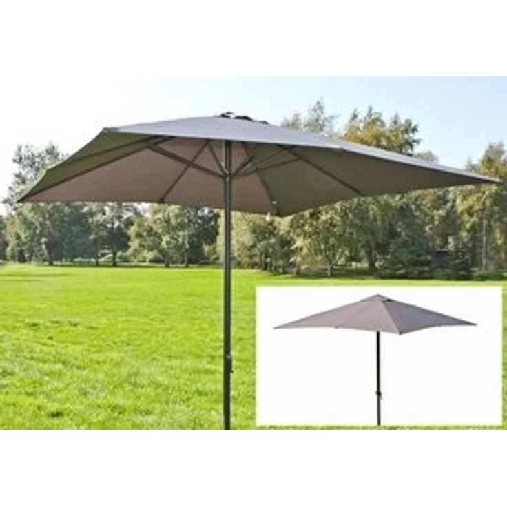 Sonnenschirm Anthrazit 250 x 250 cm 8 Streben – Bild 4