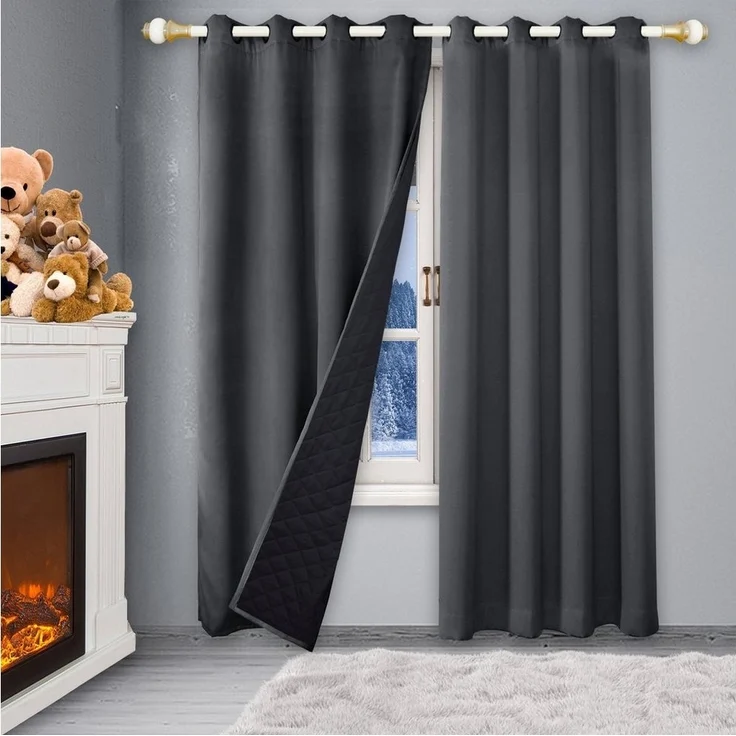 BTTO V&G Gardine Kälteschutz Vorhang Blickdicht Gardinen,Thermovorhang mit Ösen (1 St), Verdunklungsvorhänge,Wohnzimmer Schlafzimmer Gardinen – Bild 2