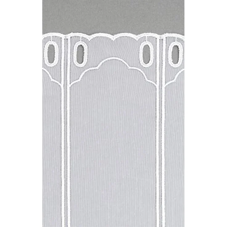 Scheibengardine von Lysel - Bogenmuster (Bx H) 64,8cm * 120cm reinweiß/Weiß – Bild 6