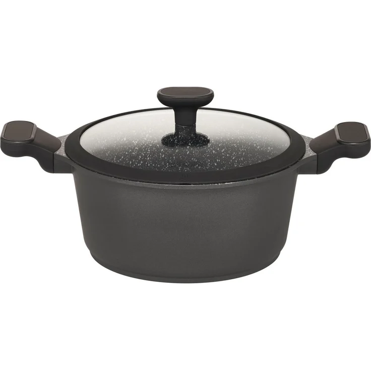 Hanseatic Topf-Set Black Edition, mit langlebiger VITAFLON® GRANIT Antihaft-Versiegelung, Aluminiumguss (Set, 10-tlg), Kochtopf-Set im modernen Design mit formschönen Soft-Touchgriffen – Bild 3