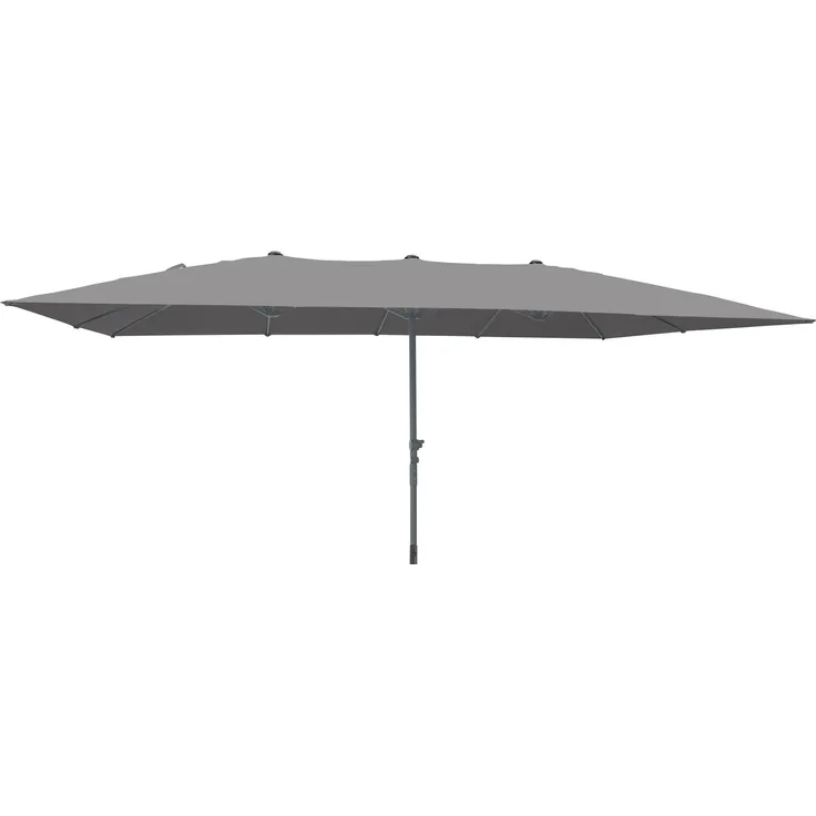 LECO Doppelsonnenschirm rechteckig, Aluminium-/Stahlrohrgestell anthrazit, Polyester anthrazit, 4,6x2,7 m