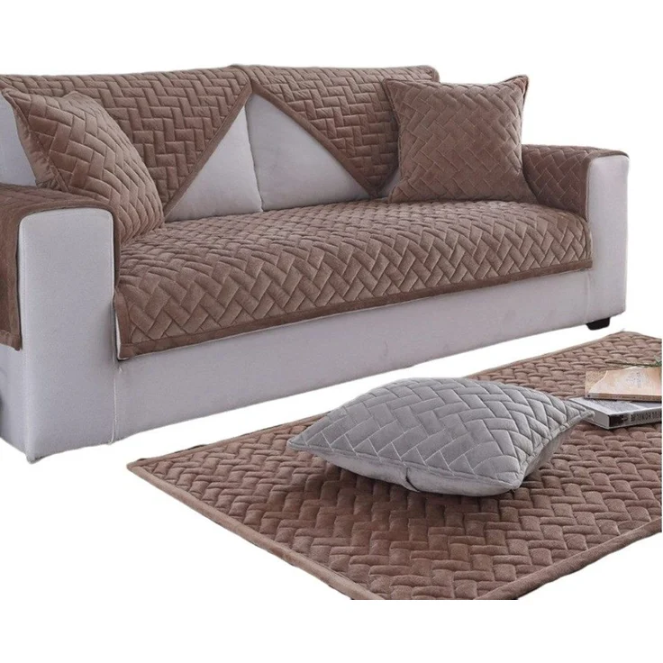 Coonoor Sofaschoner Sofahussen, Anti-rutsch, Sofa Überzug,Sofabezug 1/2/3/4 Sitzer, für L Form Sofaschoner Chaiselongue Ecksofa – Bild 2