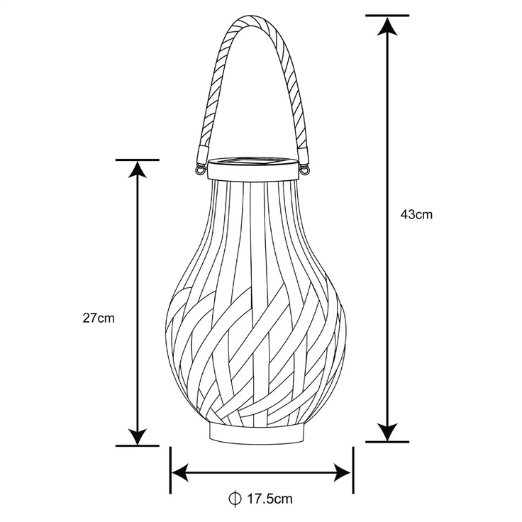 Solarleuchten Garten 2er Set Laterne 27cm Solarlampe Außen Außenleuchte Solar – Bild 8