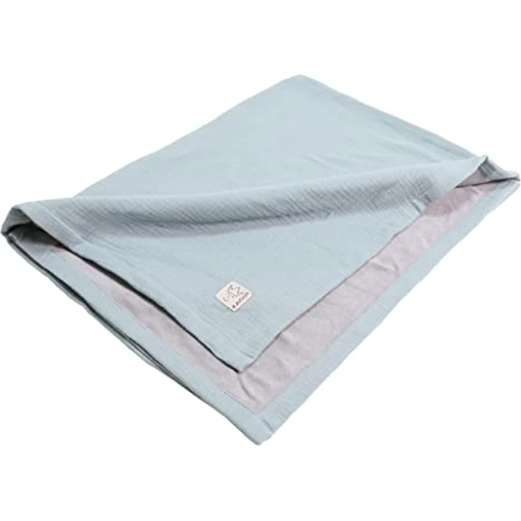 Kaiser 65310556 Playa Summer Blanket Musselin/Frottee atmungsaktive Babydecke Ganzjährig Neugeborene Kinderwagendecke Babyschalendecke Fb. Slit Green – Bild 2