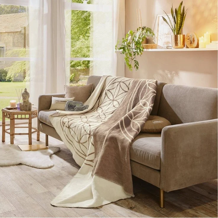 Wohndecke Wohndecke "Blume des Lebens", Erwin Müller, Baumwolle – Bild 2