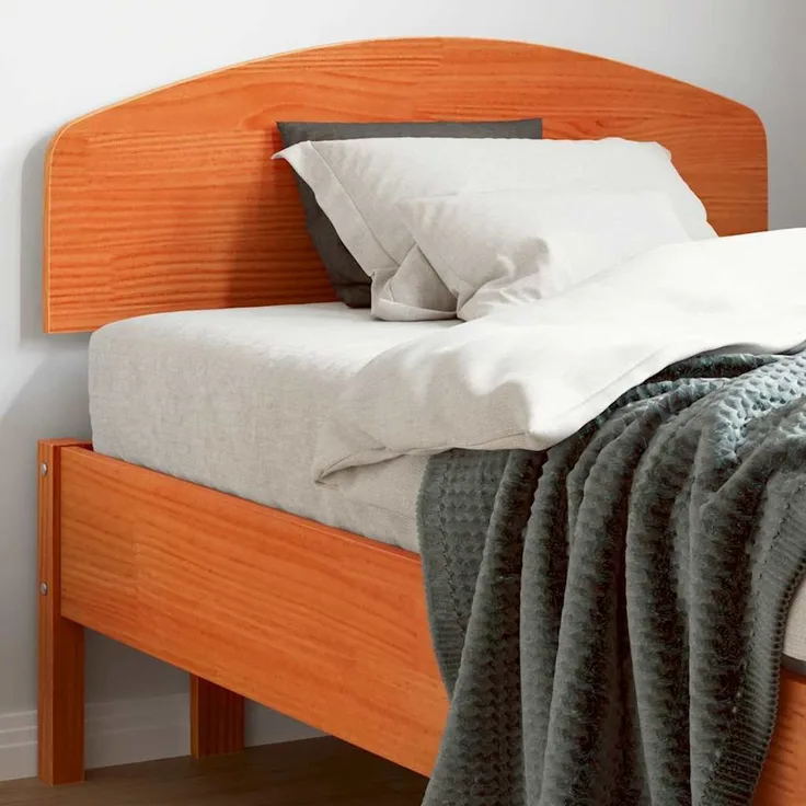 vidaXL Kopfteil Wachsbraun 75 cm Massivholz Kiefer Braun