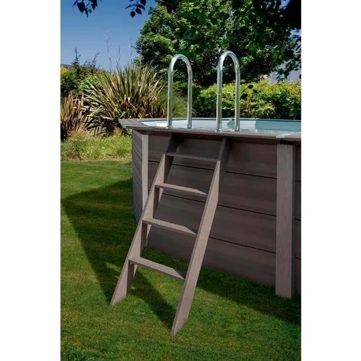 Gre Pools WPC Pool Kreta Pool aus Holz/Kunststoff in Grau – Bild 5