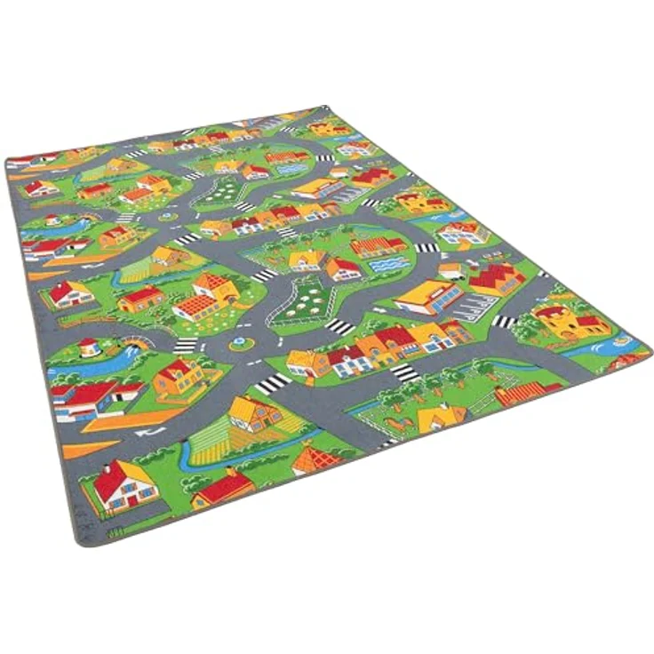 Snapstyle Kinder- und Spielteppich, 100% Polyamid, Little Village, 133x133 cm – Bild 4