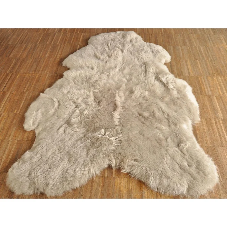 KUHFELL online & NOMAD Fellteppich Echtes großes Lammfell Schaffell Teppich in Weiß Schwarz Blau Braun, Atmungsaktiv, Temperaturausgleichend, Antibakteriell – Bild 4
