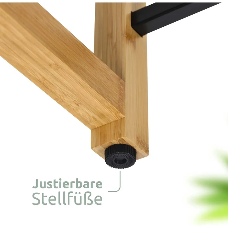 Getränkekistenregal inkl. Ablage - Bambus / Schwarz - 6 Kisten – Bild 4