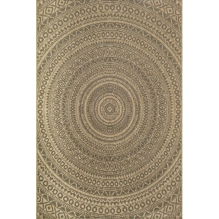 TaraCarpet Outdoorteppich TaraCarpet Regina Mandala Wohnzimmer,Schlafzimmer,Esszimmer natur, rechteckig, Höhe: 7 mm, Küche Flur Terrasse Garten Balkon 80x150 – Bild 2
