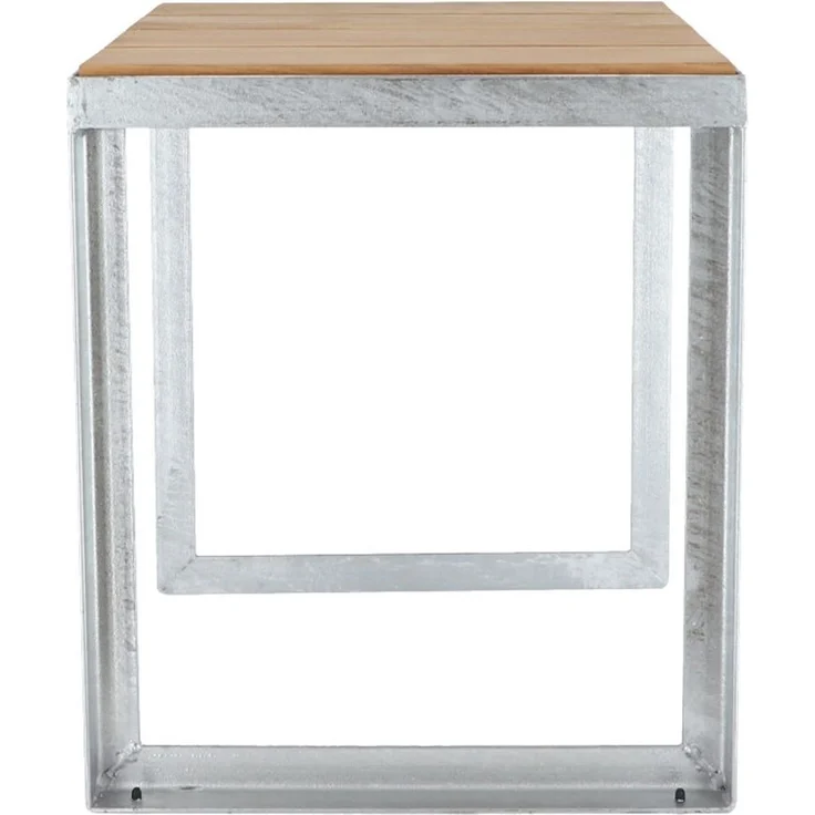 Hocker Jever aus massiven Teakleisten, 40 x 40 x 45 cm – Bild 3