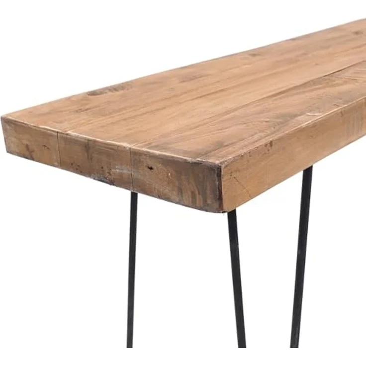 DESIGN DELIGHTS Sitzbank SITZBANK "BOHLE", 120 cm, Altholz massiv, mit Gestell, Esszimmerbank – Bild 4