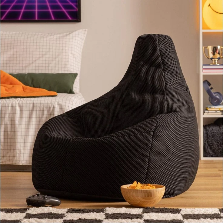 icon Sitzsack Sessel Gaming Stuhl mit Rückenlehne aus Techmesh „Dalton“, Sitzsack XXL, Gaming Sitzsack, Made in Germany, Erwachsene & Kinder – Bild 2