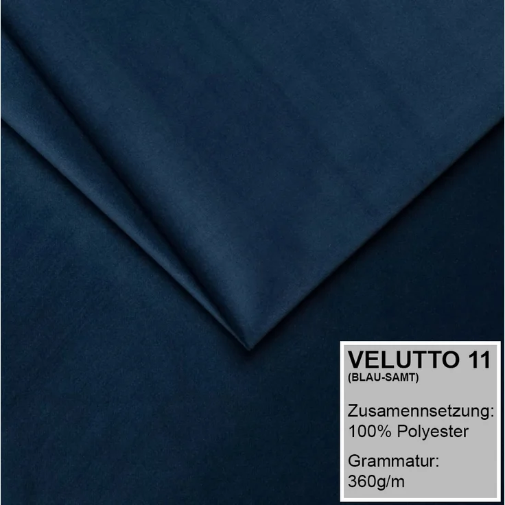A&J MöbelLand 'Sonic' Polsterbett, Polyester, Blau, 120 x 200, mit Lattenrost, mit Bettkasten – Bild 3