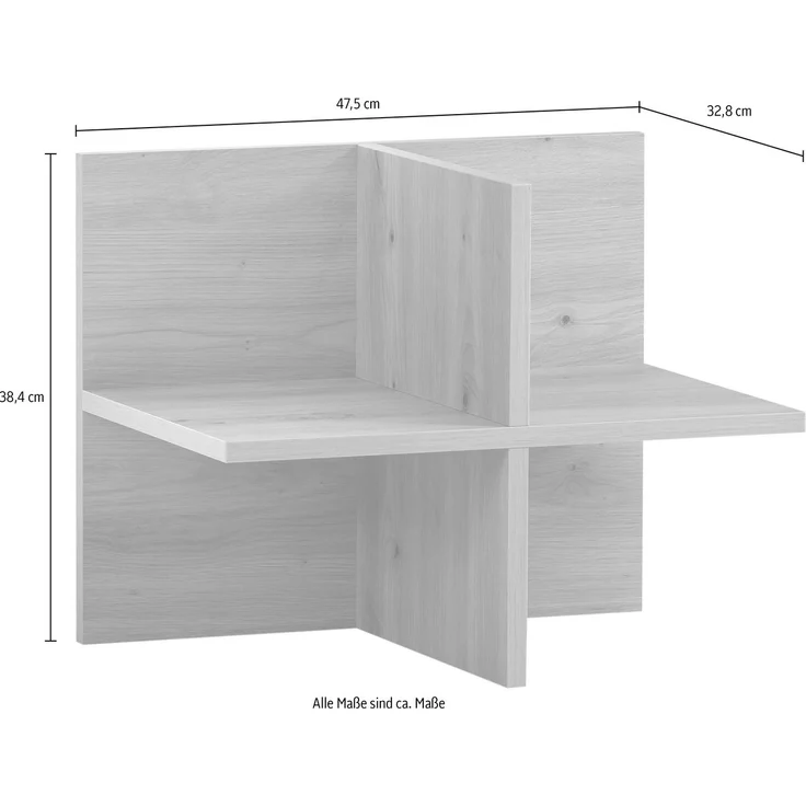 Schildmeyer Inneneinteilung Hank, MADE IN GERMANY, Breite 47 cm, Fühlbare Holzstruktur, kombinierbar mit offenen Regalfächern – Bild 2