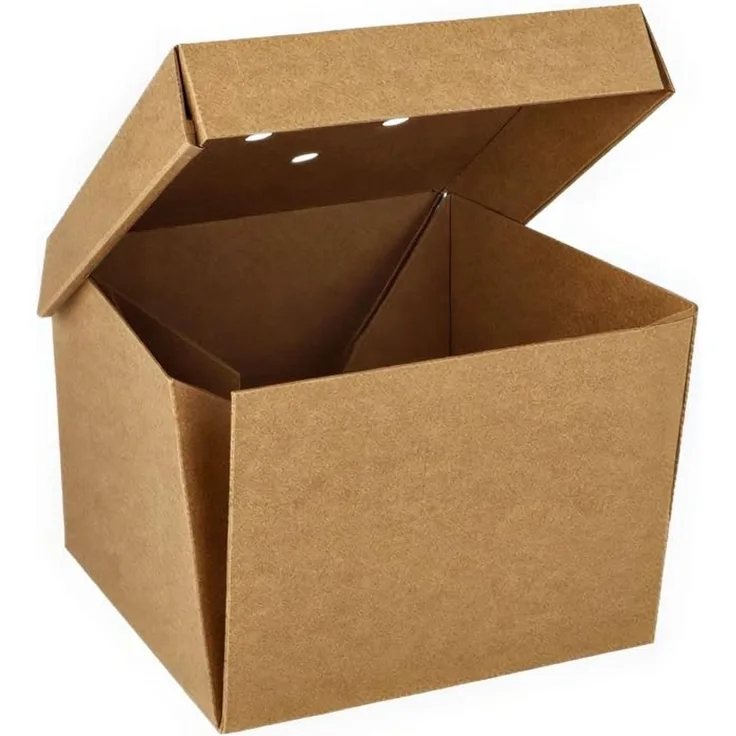 20 Burgerboxen, Pappe "pure" 10 cm x 13 cm x 13 cm braun faltbar, klein