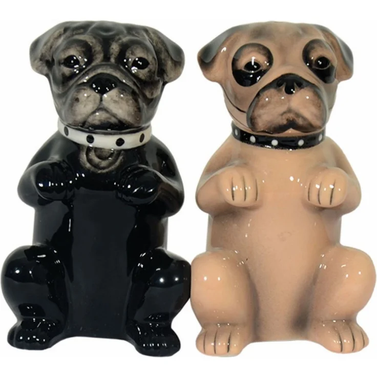 MystiCalls Salz- / Pfefferstreuer Salz- und Pfefferstreuer Mops - Pugs Hund Tier Gewürzstreuer, (2-tlg), Mit Magneten verbunden – Bild 2