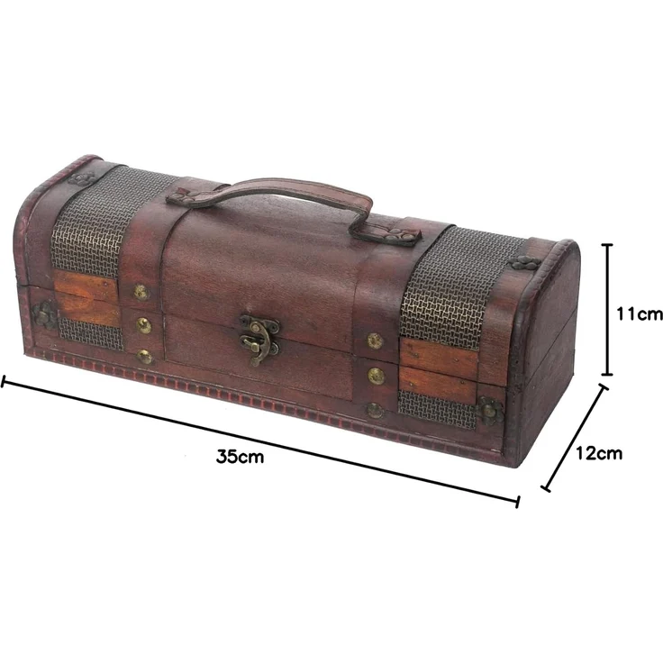 HMF Geschenkbox Vintage Weinbox, Geschenkkiste für besondere Anlässe, Deko Geschenk aus Holz für 1 Weinflasche, Querformat, Portugal – Bild 9
