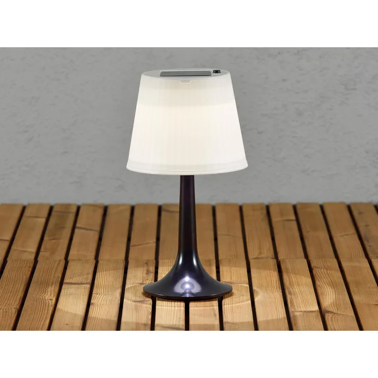 KONSTSMIDE No. 7109-752 Solar Tischleuchte Assisi High Power LED 4500K IP44 Schwarz
