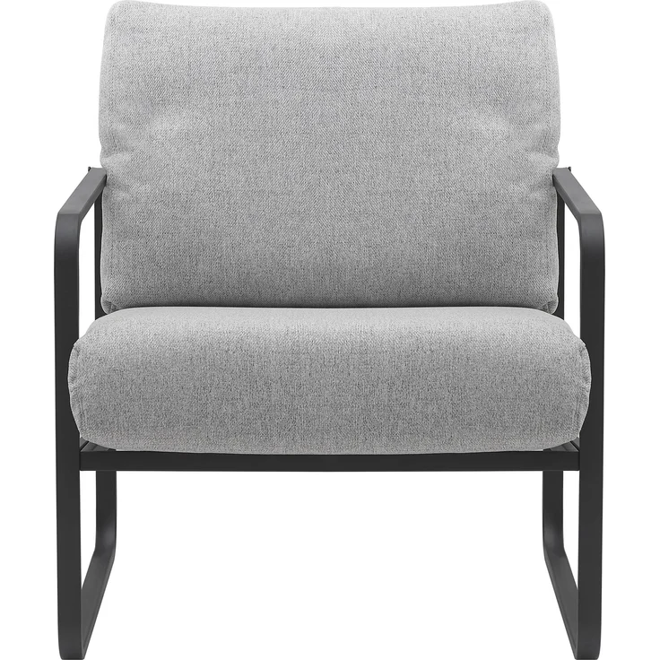CLP Lounger Manea mit Metallgestell,hellgrau Stoff – Bild 3