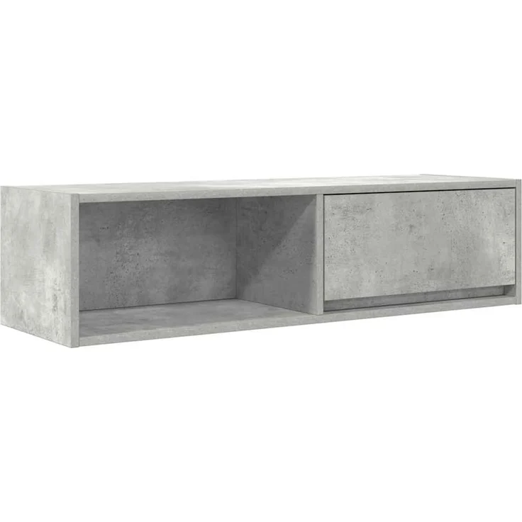 2 pcs TV-Schrank, Lowboard Betongrau 100x31x25,5 cm Holzwerkstoff – Bild 6