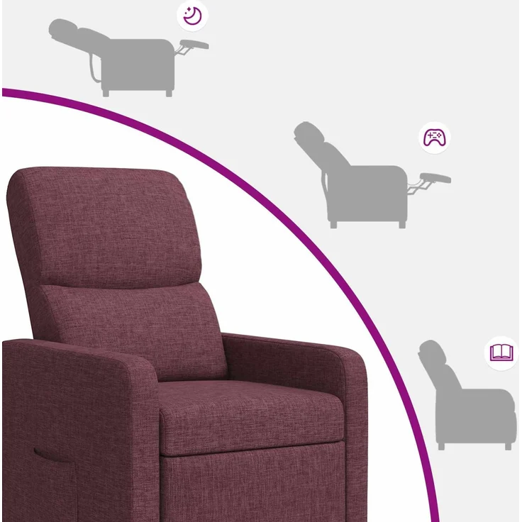 vidaXL Liegesessel Lila Polyester 42034828 – Bild 8