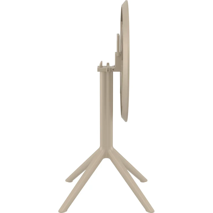 CLP Klapptisch Sky I Gartentisch, stabil und pflegeleicht für innen und außen,taupe rund – Bild 9