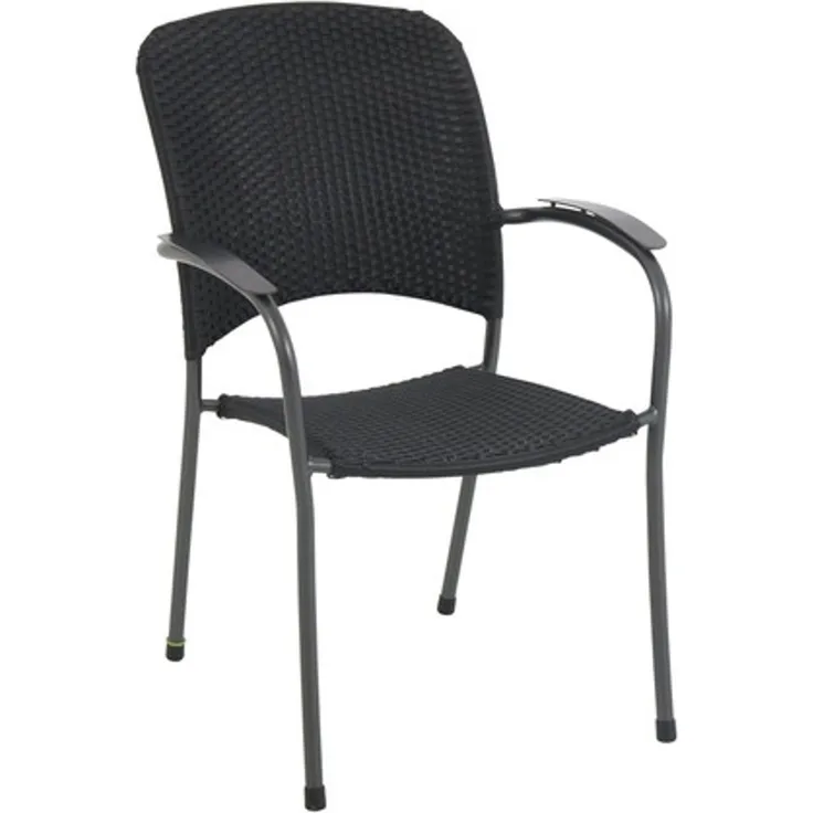 2er Set Carlos Stapelstuhl schwarz