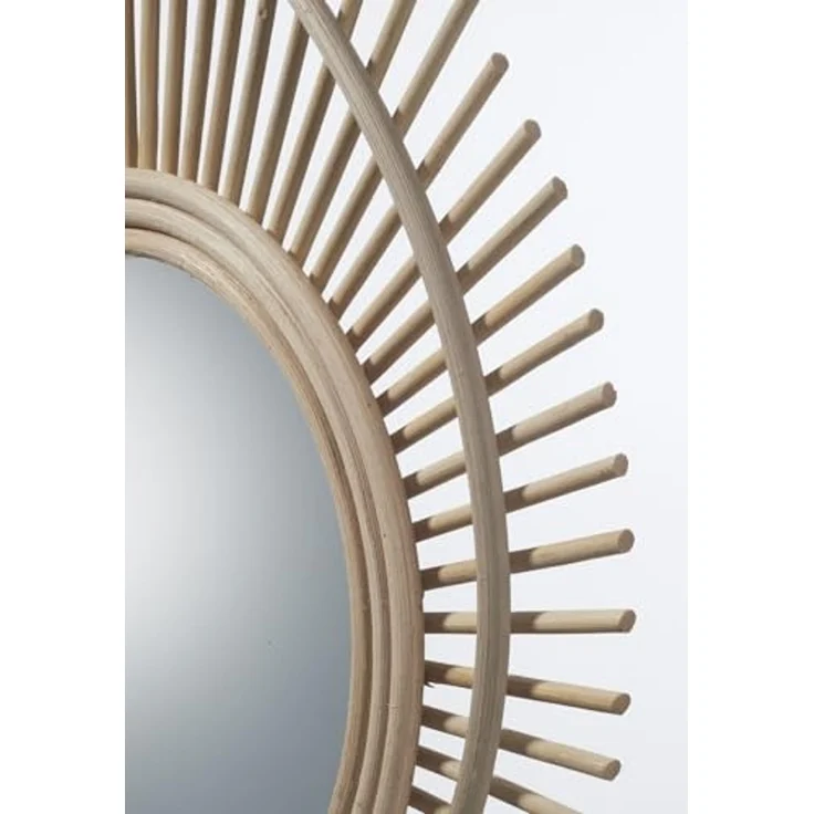Kobolo Dekoobjekt Spiegel Wandspiegel LEVI Rattan, aus natürlchem Rattan – Bild 7
