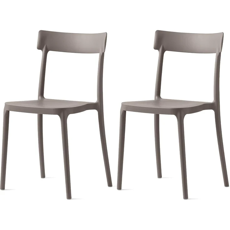 Connubia, 2 Stühle Argo, Polypropylen, Taupé, matt – Bild 1