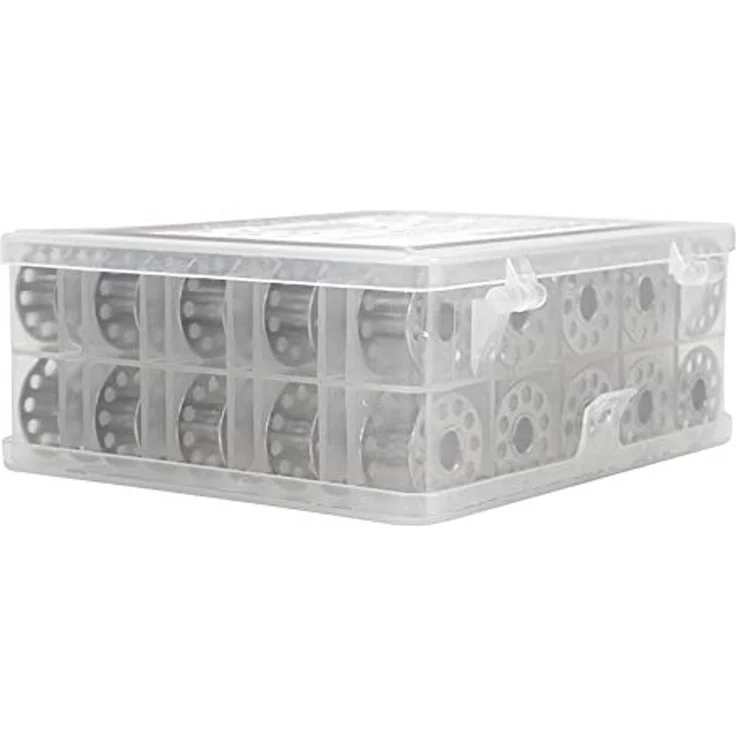 Semplix Aufbewahrungsbox - Nähmaschinen Unterfaden Spulenbox für 50 Spulen (ohne Inhalt) – Bild 5