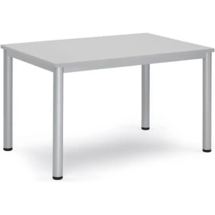 Soennecken Besprechungstisch 120x80x72cm Gestell silber Platte lichtgr