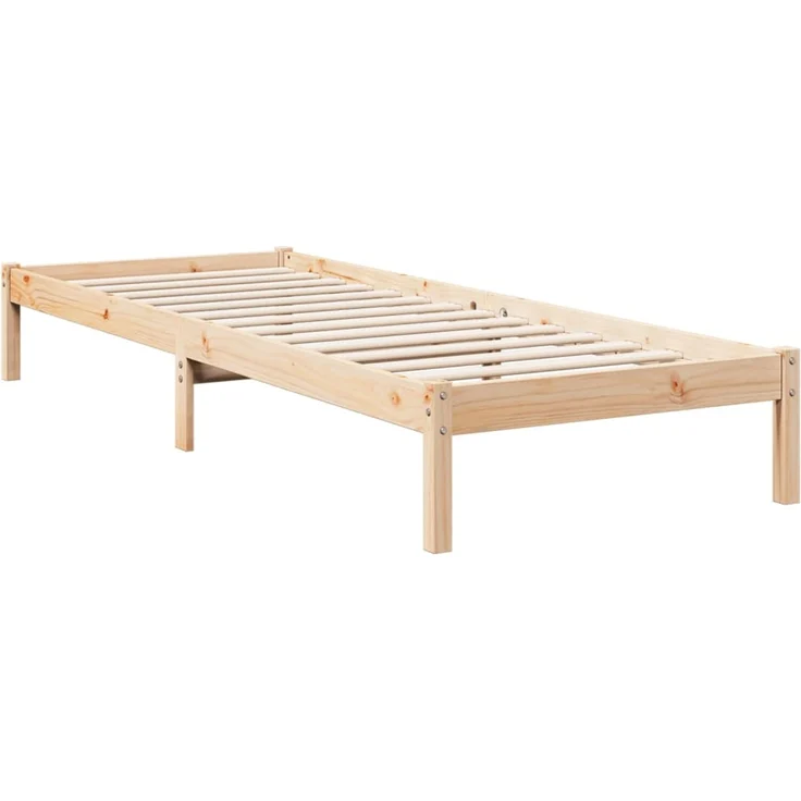 vidaXL Massivholzbett Extra Lang ohne Matratze 80x210 cm Kiefernholz 852400 – Bild 3