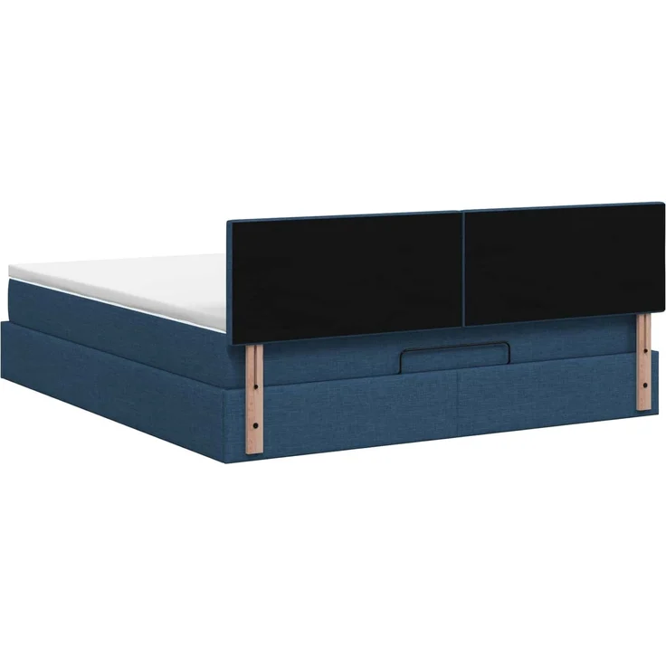vidaXL Ottoman-Bett mit Matratze und LED Blau 180 x 200 cm Stoff 3457015 – Bild 10