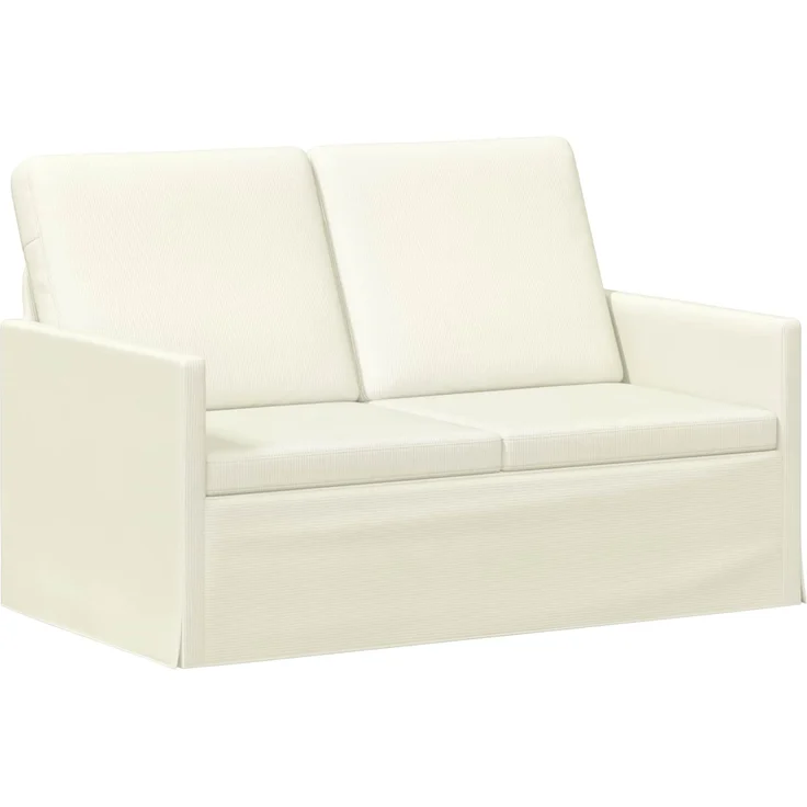 vidaXL 2-Sitzer Sofa Creme 130 x 81 x 82 cm Cordstoff 42041069 – Bild 1
