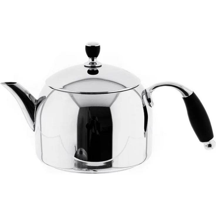 Almina Caydanlik-Teekanne Mona Medium, 18/10 Edelstahl, 1L/2L, Induktionsgeeignet, Silber