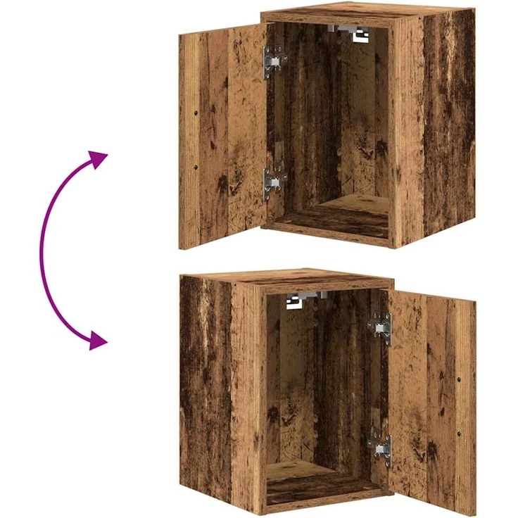 vidaXL Garagen-Wandschränke 2 Stk. Altholz-Optik Holzwerkstoff 860622 – Bild 8
