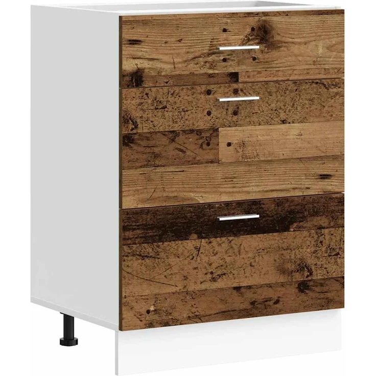 vidaXL Küchenunterschrank Lyon Altholz-Optik Holzwerkstoff 854257 – Bild 2