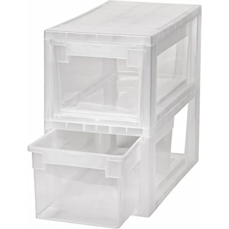 Kreher Aufbewahrungsbox Set: 2 x Schubladenbox Größe S, Volumen 7 Liter